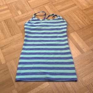 Ivivva tank top with purple & mint stripes
